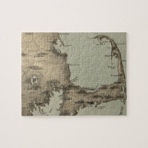 Vintage Map of Cape Cod 1885 Jigsaw Puzzle