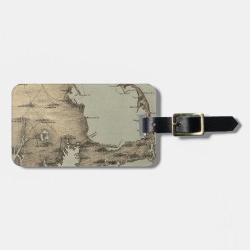 Vintage Map of Cape Cod 1885 Luggage Tag