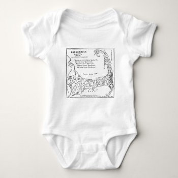 Vintage Map Of Cape Cod (1890) Baby Bodysuit by Alleycatshirts at Zazzle
