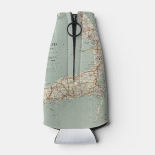 Vintage Map of Cape Cod (1917) Bottle Cooler