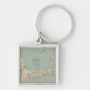 Vintage Map of Cape Cod (1917) Keychain