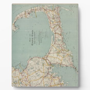 Vintage Map Of Cape Cod (1917) Plaque by Alleycatshirts at Zazzle