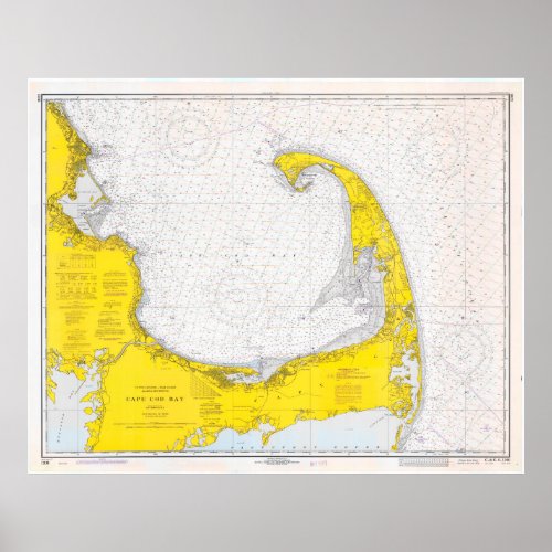 Vintage Map of Cape Cod 1971 Poster