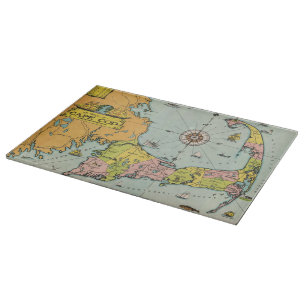 Vintage Map of Cape Cod Cutting Board
