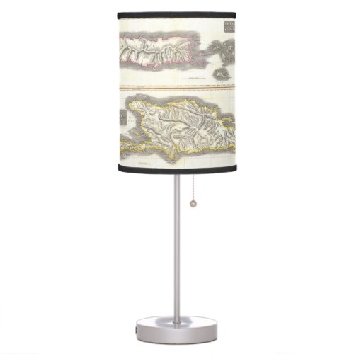Vintage Map of Caribbean Islands 1815 Table Lamp