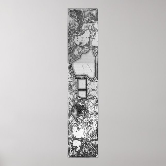 Vintage Map of Central Park NYC (1879) Poster (Front)