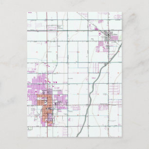 Vintage Map of Chandler & Gilbert Arizona (1952) Postcard