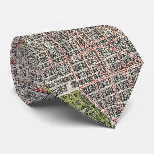 Vintage Map of Chicago (1912) Tie