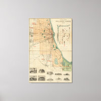 Vintage Map of Chicago Illinois (1889)