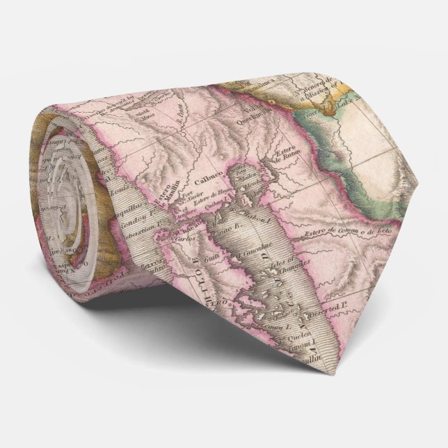 Vintage Map of Chile (1818) Tie (Rolled)