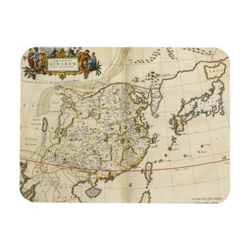 Vintage Map of China  1662 Magnet