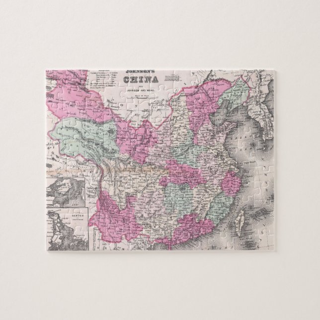 Vintage Map of China (1862) Jigsaw Puzzle (Horizontal)