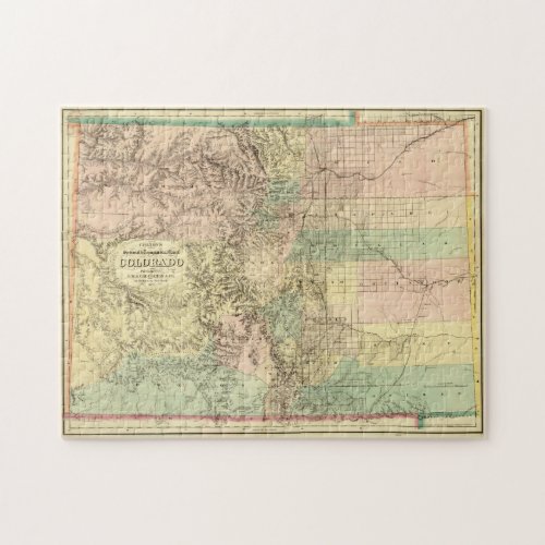 Vintage Map of Colorado 1872 Jigsaw Puzzle