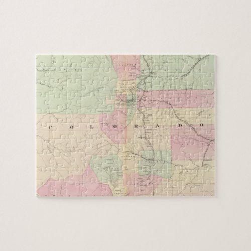 Vintage Map of Colorado 1874 Jigsaw Puzzle