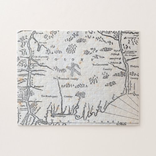 Vintage Map of Connecticut Jigsaw Puzzle