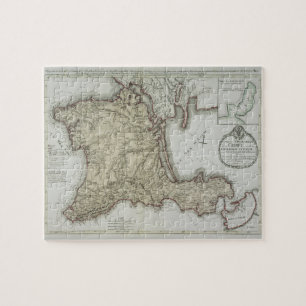 Vintage Map of Crimea, Ukraine, Sevastopol Region Jigsaw Puzzle