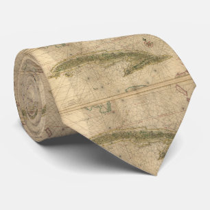 Vintage Map of Cuba (1639) Tie