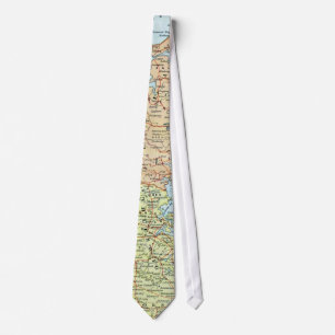 Vintage Map of Denmark (1905) Neck Tie