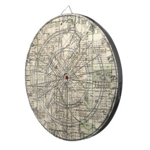 Vintage Map of Denver Colorado (1920) Dartboard