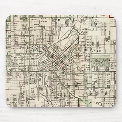 Vintage Map of Denver Colorado 1920 Mouse Pad