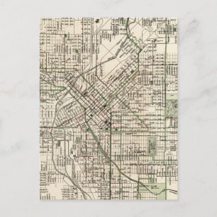 Vintage Map of Denver Colorado (1920) Postcard