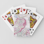 Vintage Map Of Downtown Boston (1864) Playing Cards at Zazzle