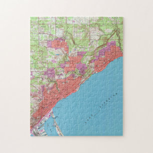 Vintage Map of Duluth Minnesota (1953) Jigsaw Puzzle