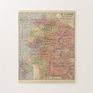 Vintage Map of Ecuador (1913) Jigsaw Puzzle