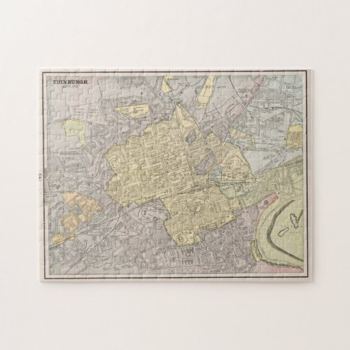Vintage Map of Edinburgh Scotland 1901 Jigsaw Puzzle