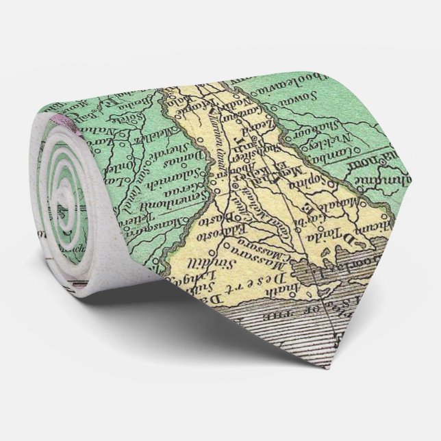 Vintage Map of Egypt (1827) Neck Tie (Rolled)