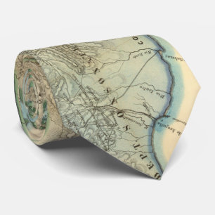 Vintage Map of El Salvador (1858) Neck Tie