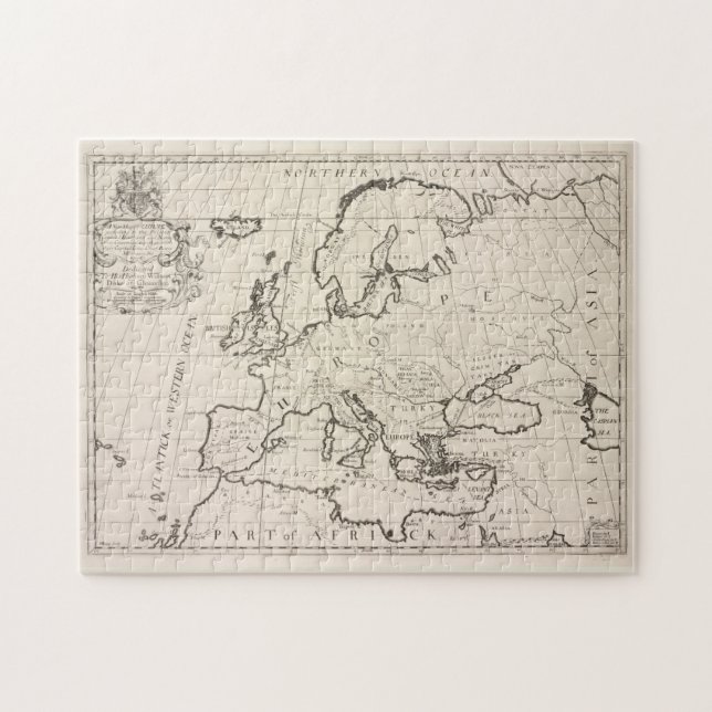 Vintage Map of Europe (1700) Jigsaw Puzzle (Horizontal)