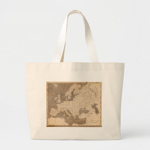 Vintage Map of Europe 1804 Large Tote Bag