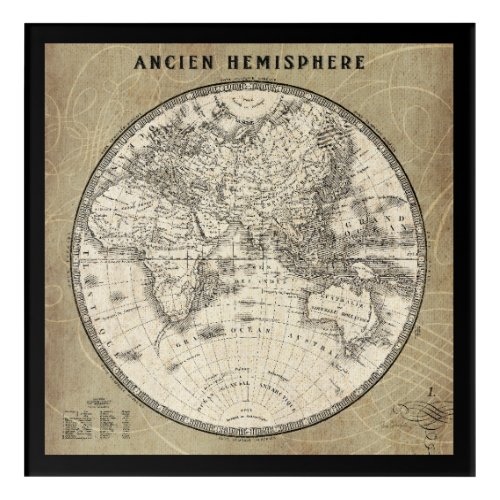 Vintage Map Of Europe and Asia Acrylic Print