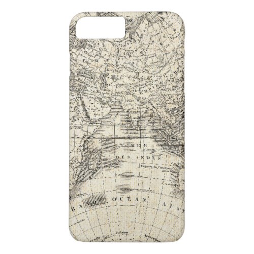 Vintage Map Of Europe and Asia iPhone 8 Plus7 Plus Case