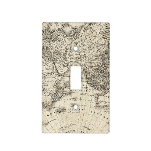 Vintage Map Of Europe and Asia Light Switch Cover