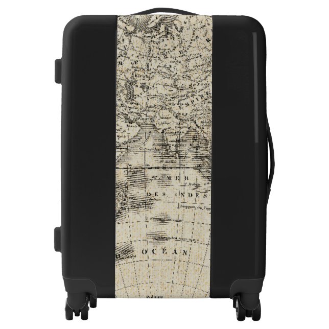 Vintage Map Of Europe and Asia Luggage (Front)