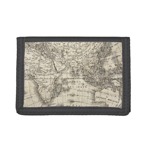 Vintage Map Of Europe and Asia Tri_fold Wallet