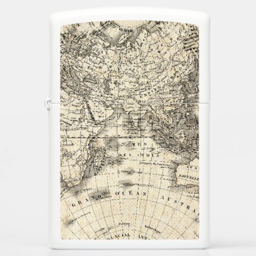 Vintage Map Of Europe and Asia Zippo Lighter