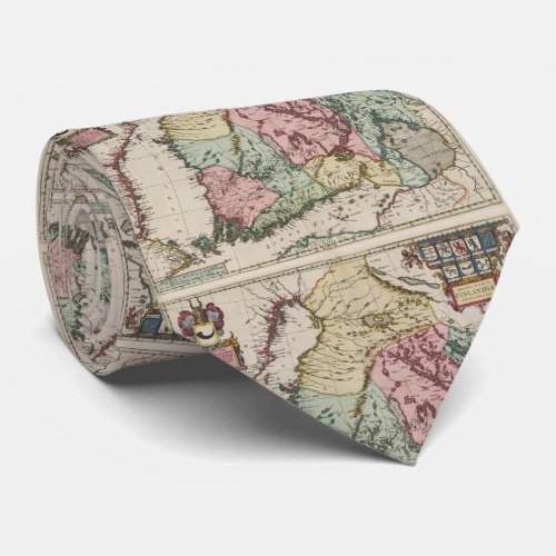 Vintage Map of Finland 1665 Neck Tie