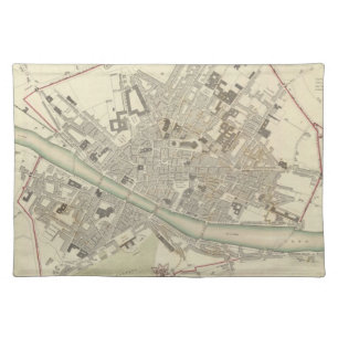 Vintage Map of Florence Italy (1835) Placemat