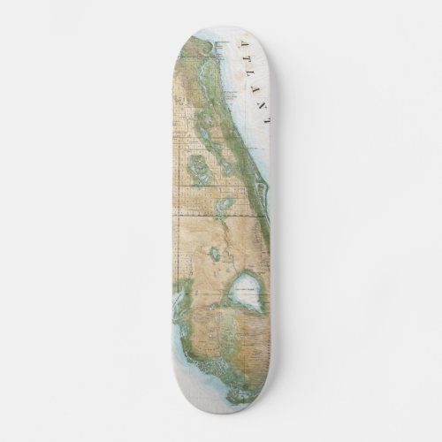 Vintage Map of Florida 1848 Skateboard Deck