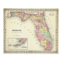 Vintage Map of Florida (1856)