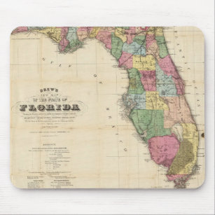 Vintage Map of Florida (1870) Mouse Pad