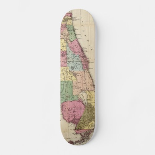 Vintage Map of Florida 1870 Skateboard Deck