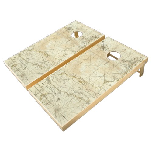 Vintage Map of Florida and The Bahamas 1776 Cornhole Set