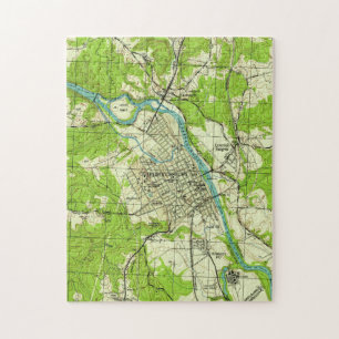 Vintage Map of Fredericksburg Virginia (1944) Jigsaw Puzzle