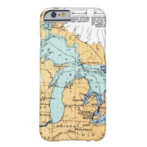 Vintage Map of Great Lakes Barely There iPhone 6 Case