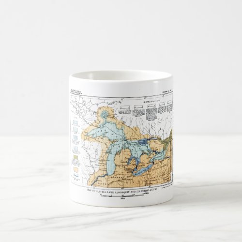 Vintage Map of Great Lakes Coffee Mug