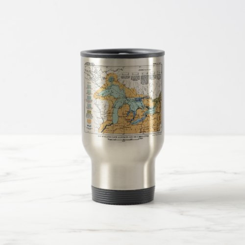 Vintage Map of Great Lakes Travel Mug